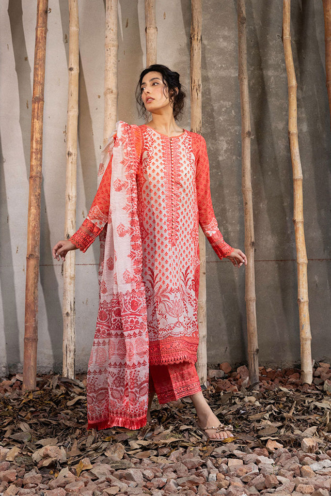 Sobia Nazir 3 Piece Custom Stitched Suit - Pink - LB287921