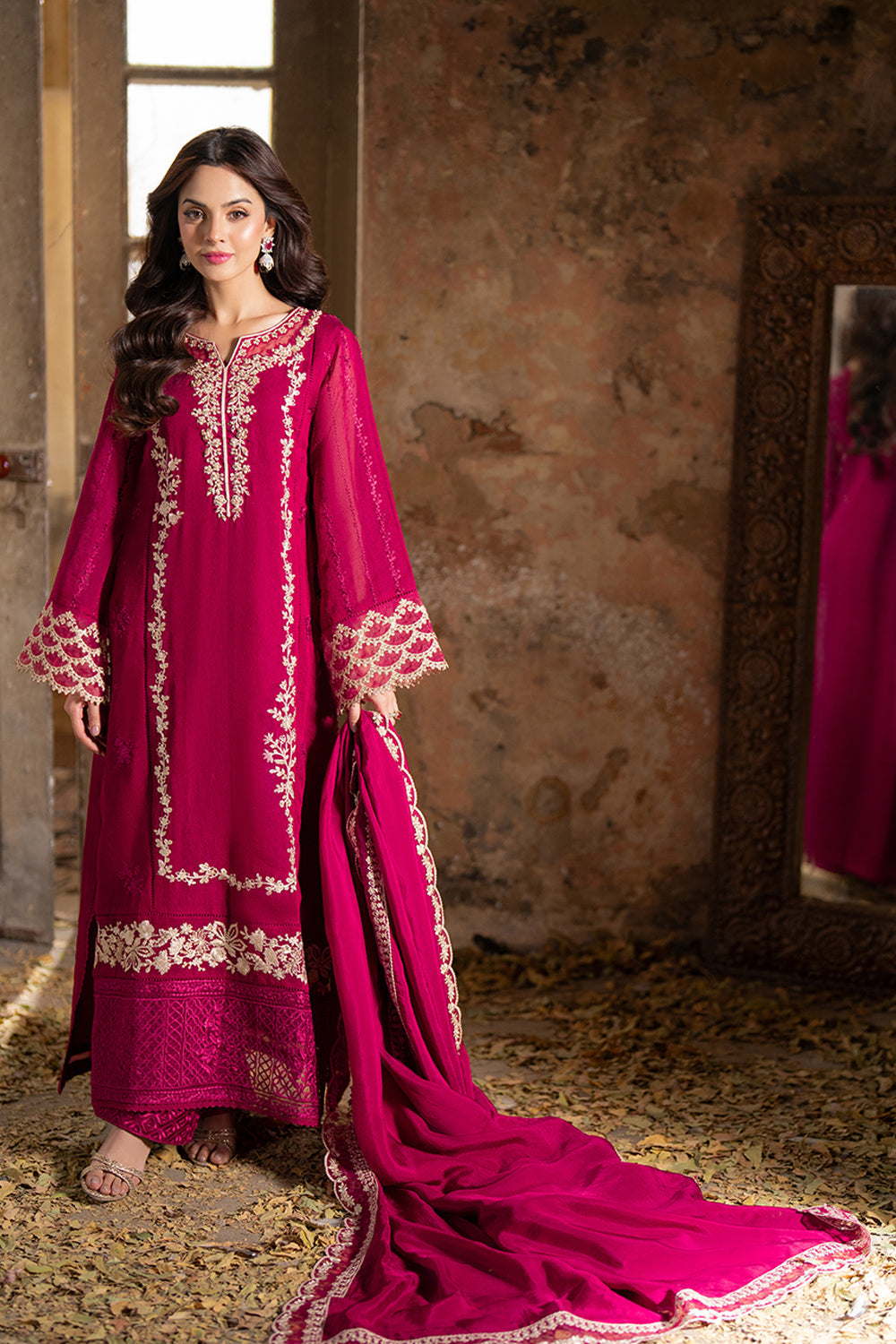 Azure 3 Piece Custom Stitched Suit - Pink - LB289330