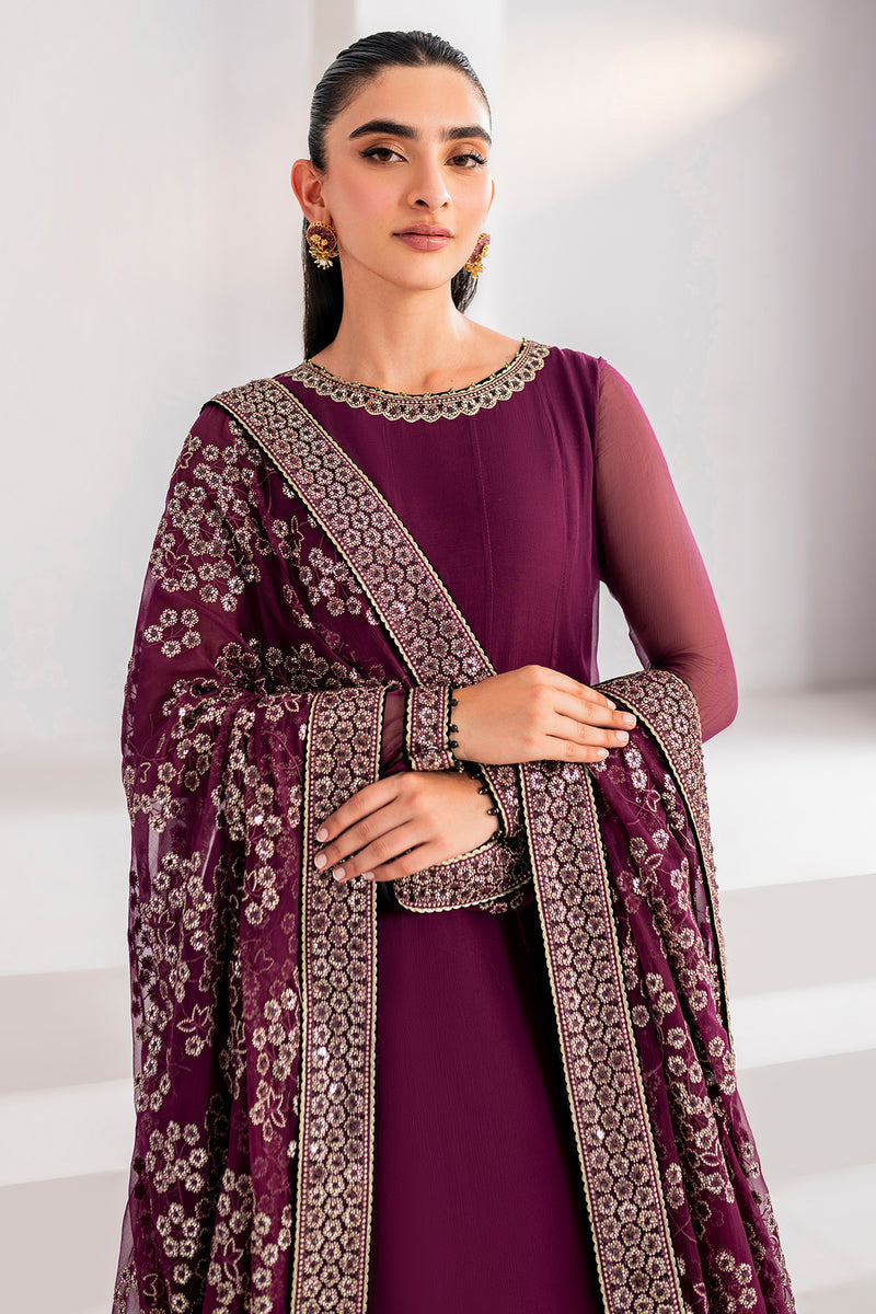 Jazmin 3 Piece Custom Stitched Suit - Purple - LB287858