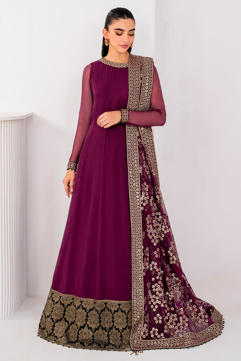 Jazmin 3 Piece Custom Stitched Suit - Purple - LB287858