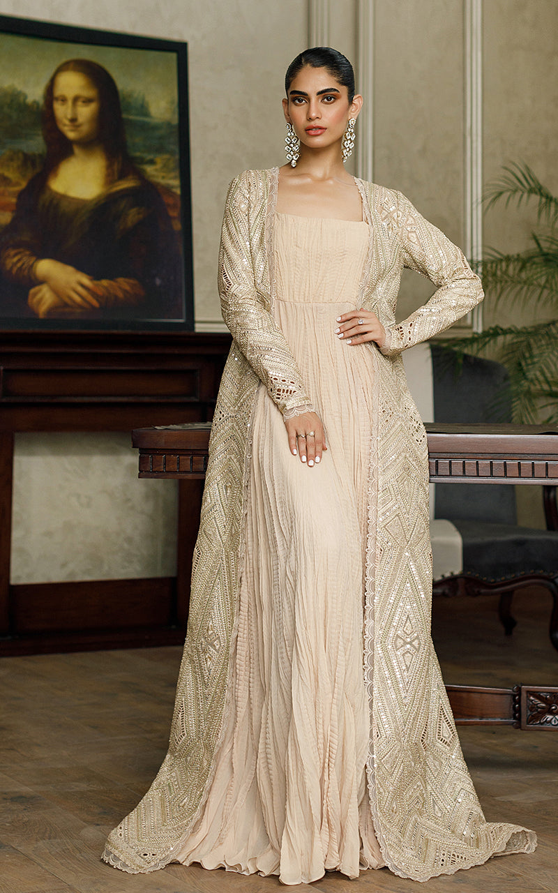 Threads & Motifs 2 Piece Custom Stitched Suit - Beige - LB28058