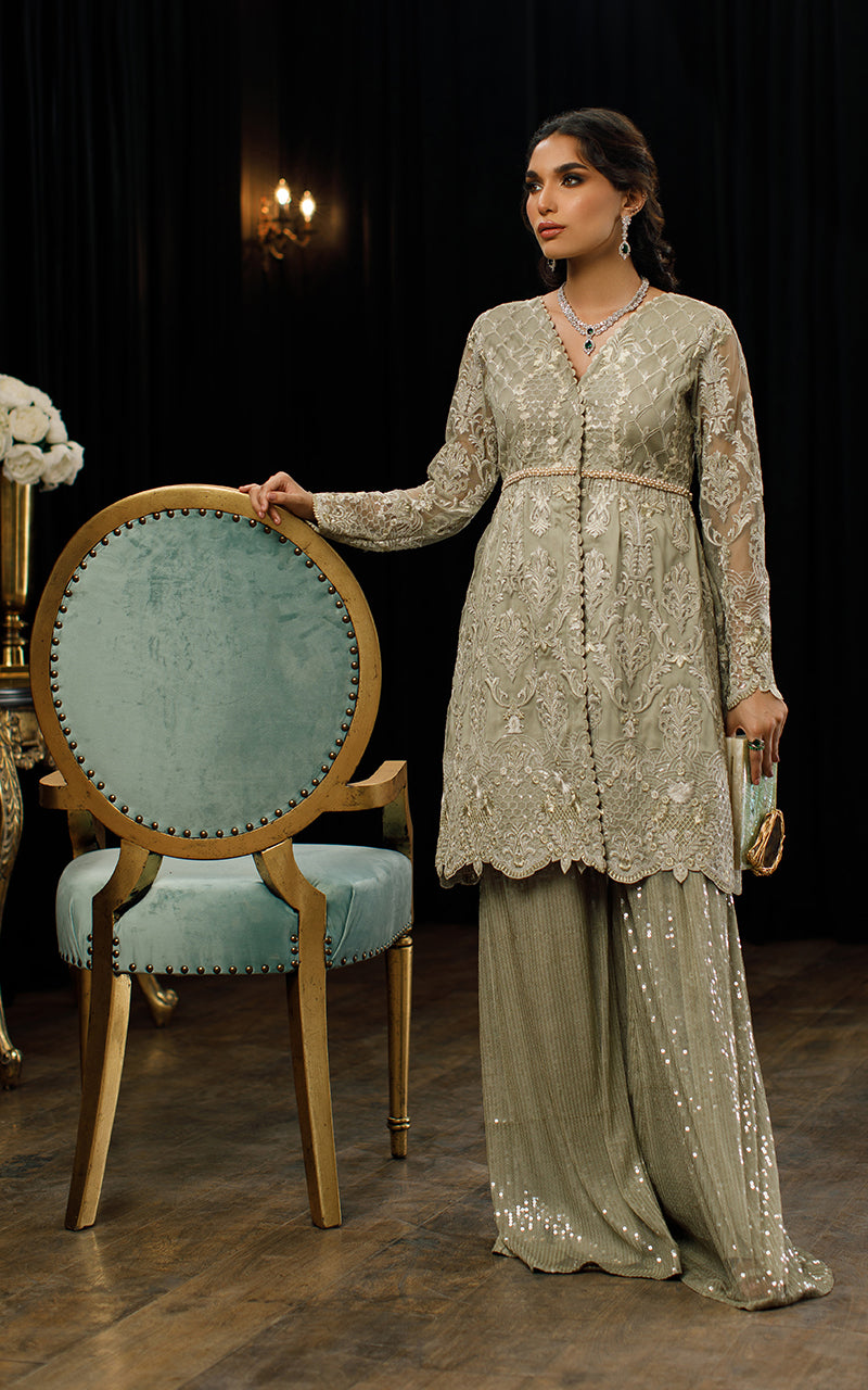 Threads & Motifs 2 Piece Custom Stitched Suit - Green - LB285203