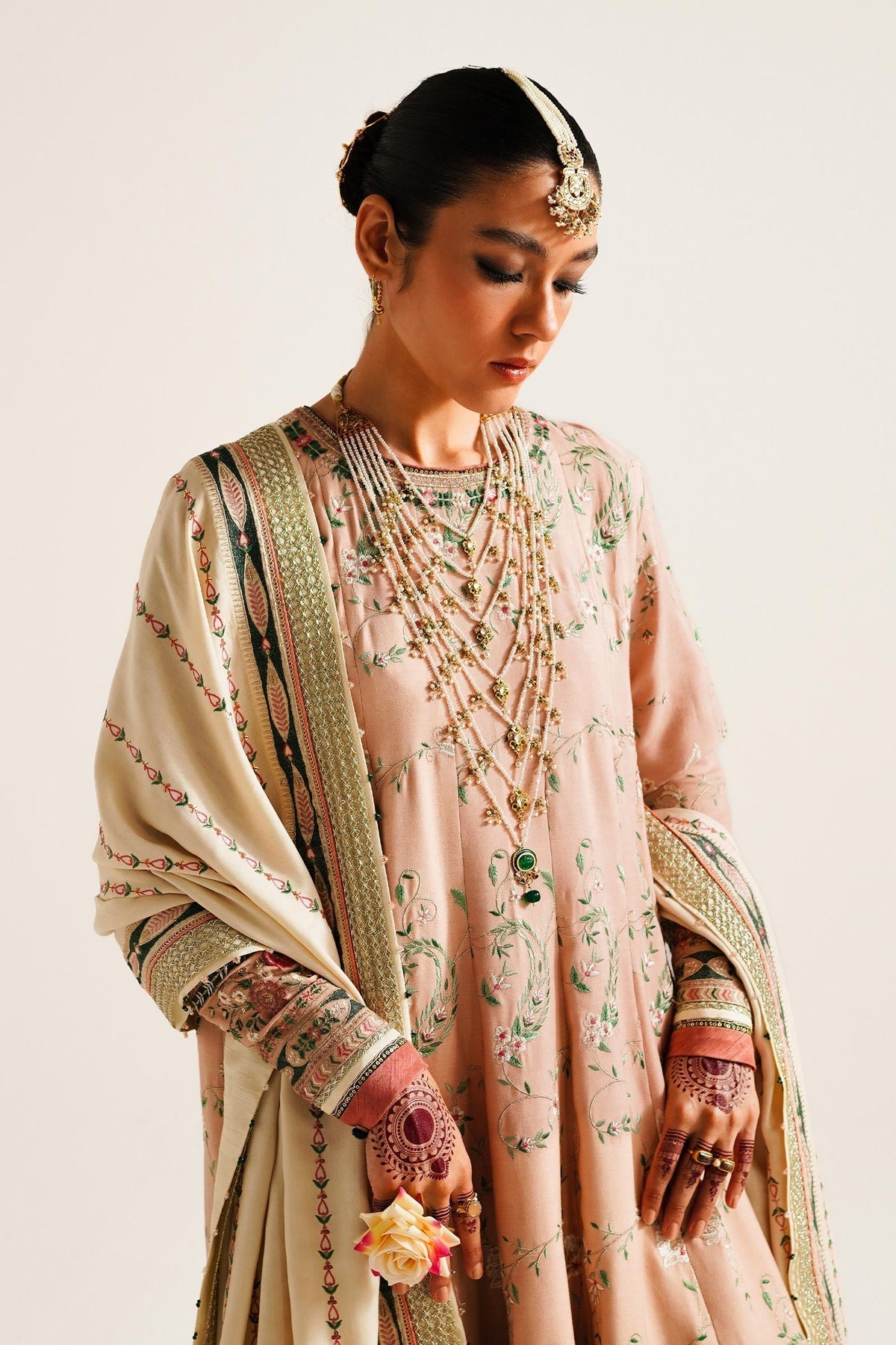 Zara Shahjahan 3 Piece Custom Stitched Suit - Pink - LB285078