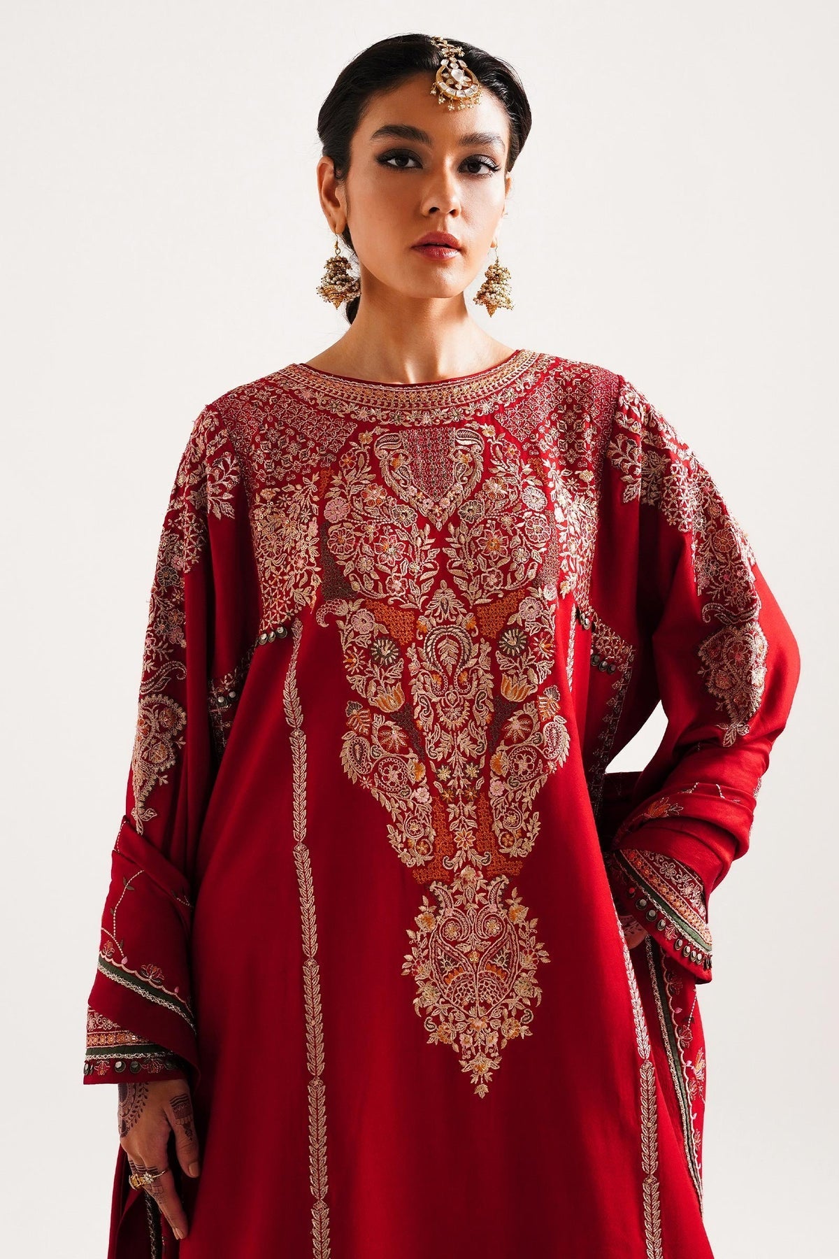 Zara Shahjahan 3 Piece Custom Stitched Suit - Red - LB285085