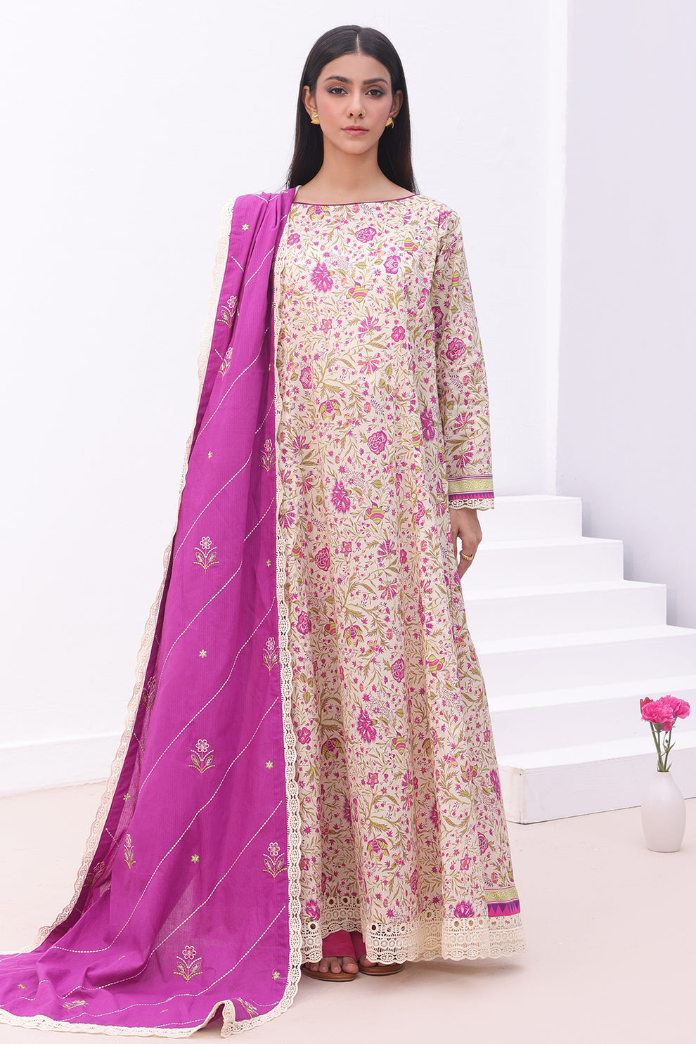 Zellbury 3 Piece Custom Stitched Suit - Pink - LB31052