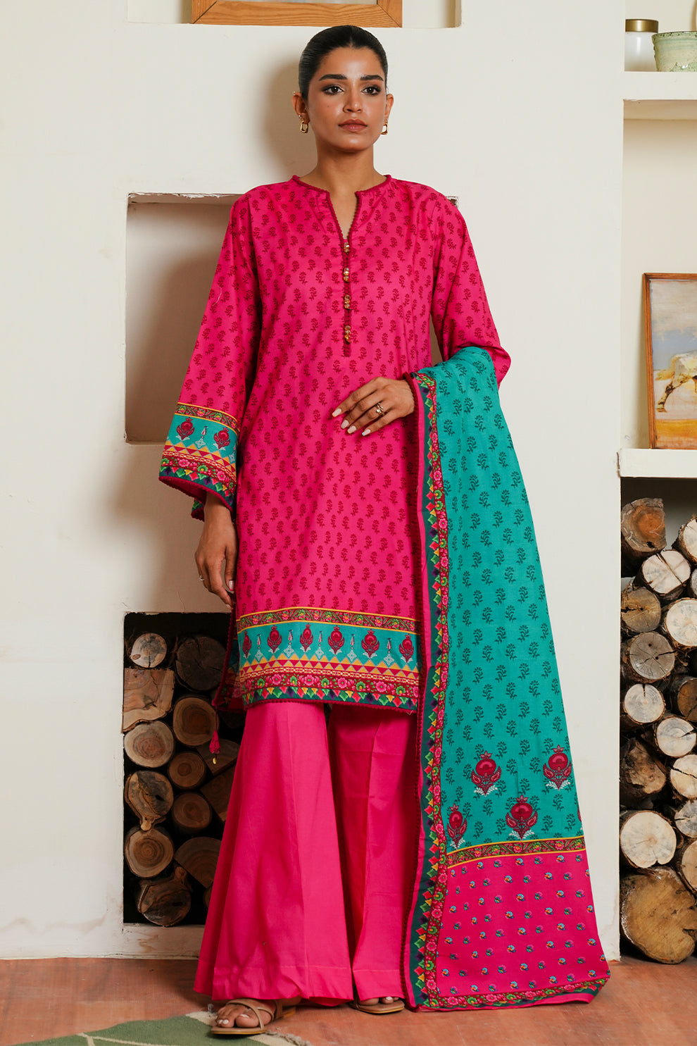 Zellbury 3 Piece Custom Stitched Suit - Pink - LB31041