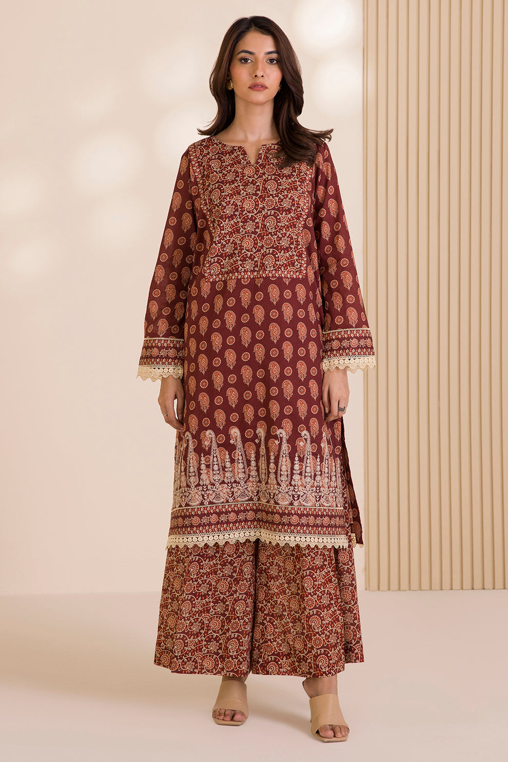 Zellbury 2 Piece Custom Stitched Suit - Brown - LB31046