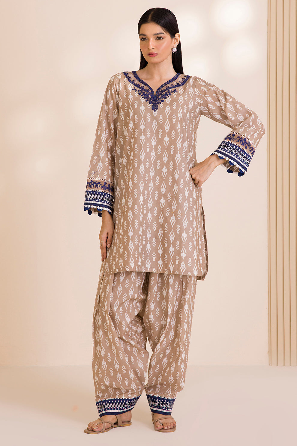Zellbury 3 Piece Custom Stitched Suit - Brown - LB31025