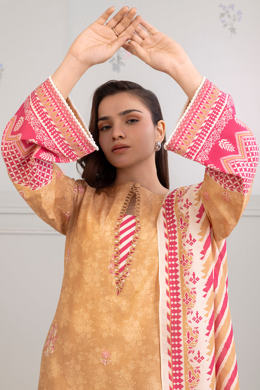 Zellbury 3 Piece Custom Stitched Suit - Beige - LB30609