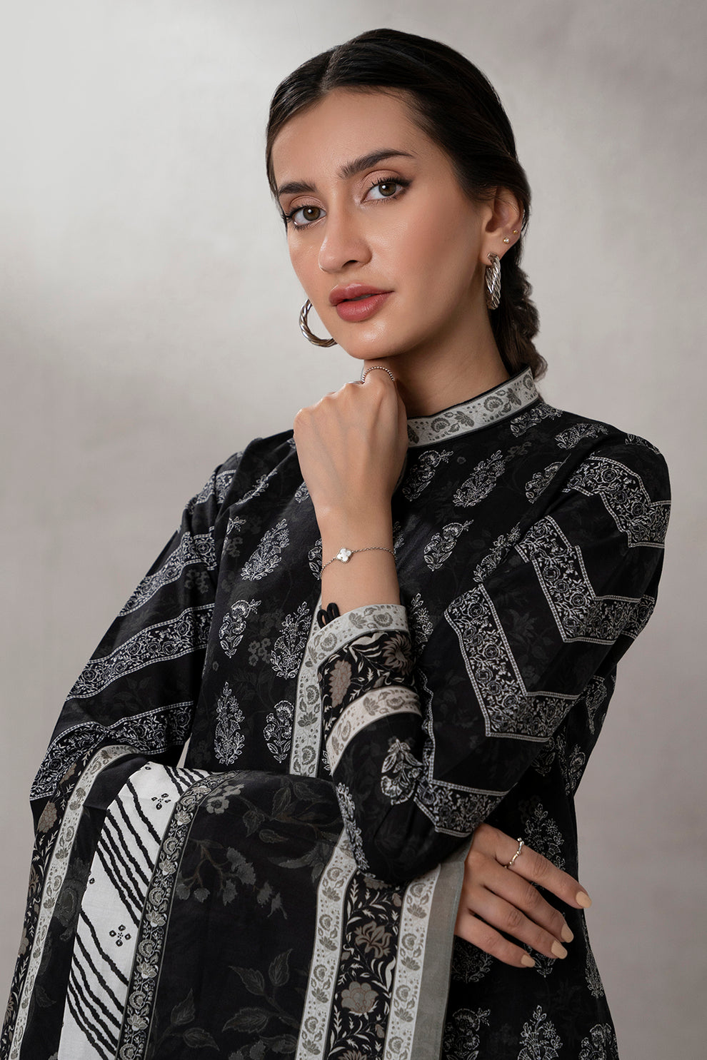Zellbury 3 Piece Custom Stitched Suit - Black - LB30372