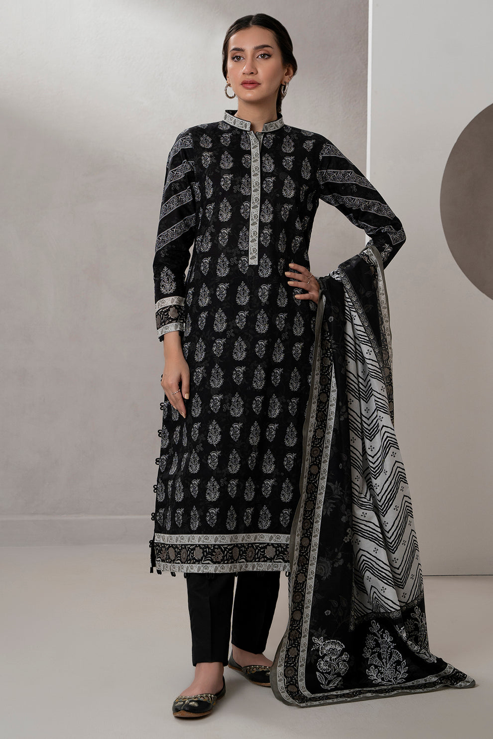 Zellbury 3 Piece Custom Stitched Suit - Black - LB30372