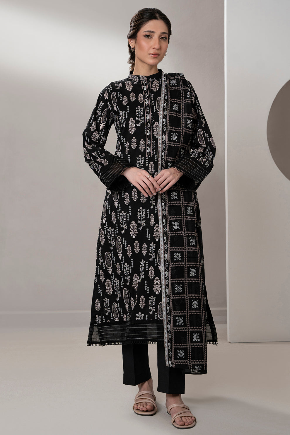 Zellbury 3 Piece Custom Stitched Suit - Black - LB30381