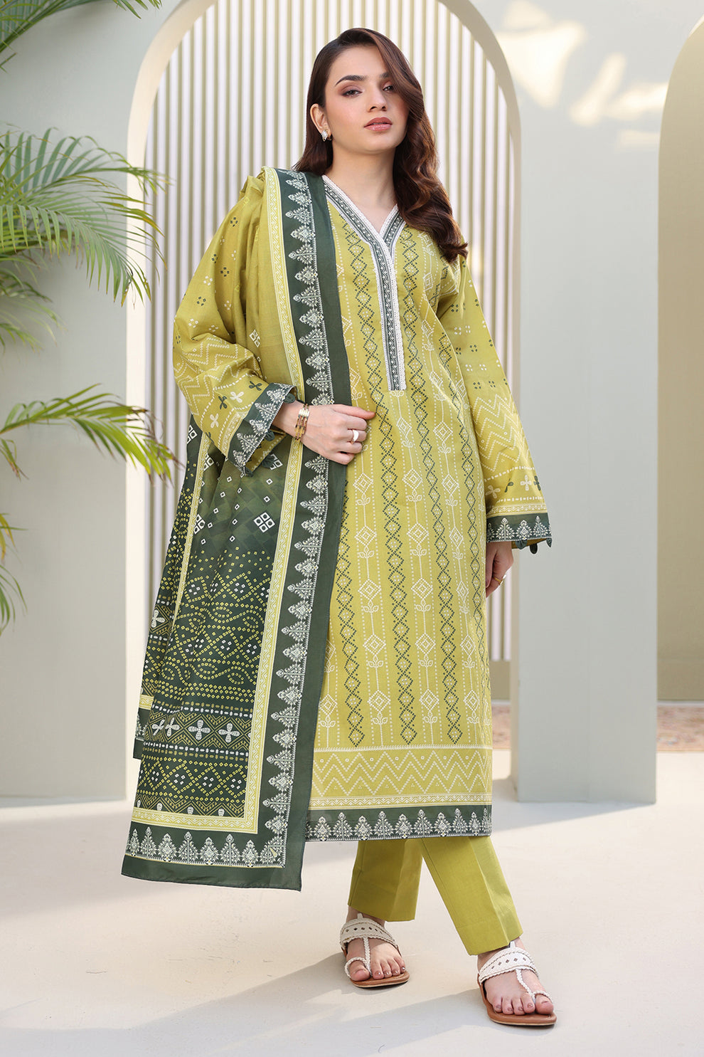 Zellbury 3 Piece Custom Stitched Suit - Green - LB30393