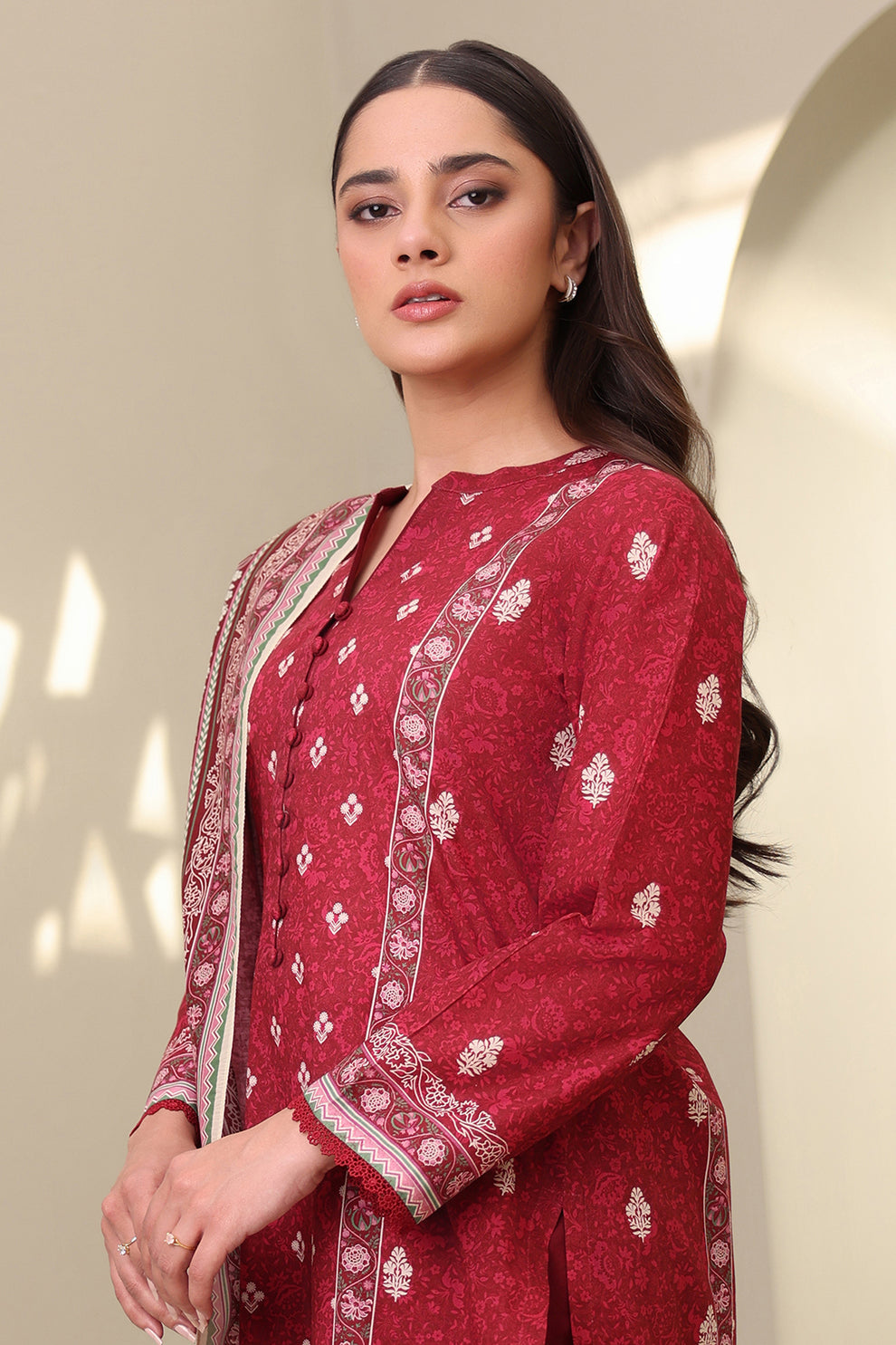 Zellbury 3 Piece Custom Stitched Suit - Red - LB30389