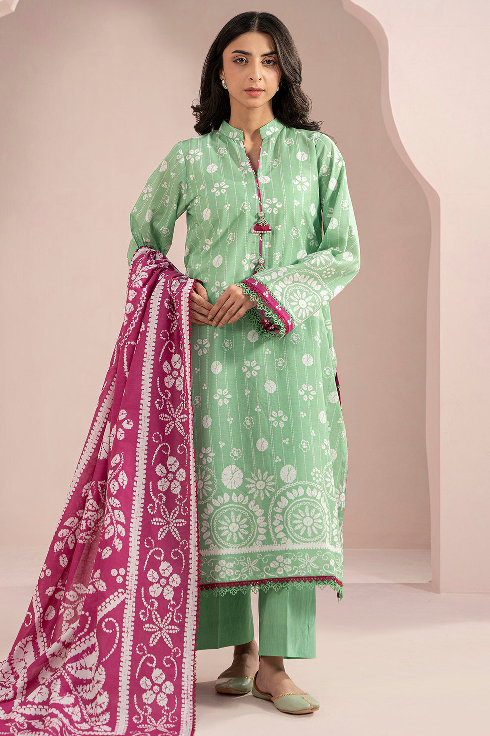 Zellbury 3 Piece Custom Stitched Suit - Green - LB30395