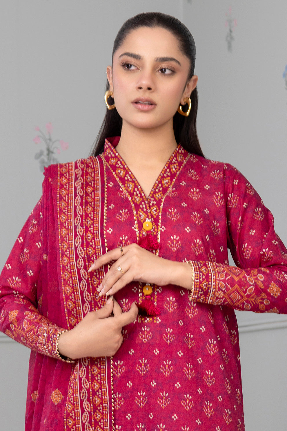 Zellbury 3 Piece Custom Stitched Suit - Pink - LB30394