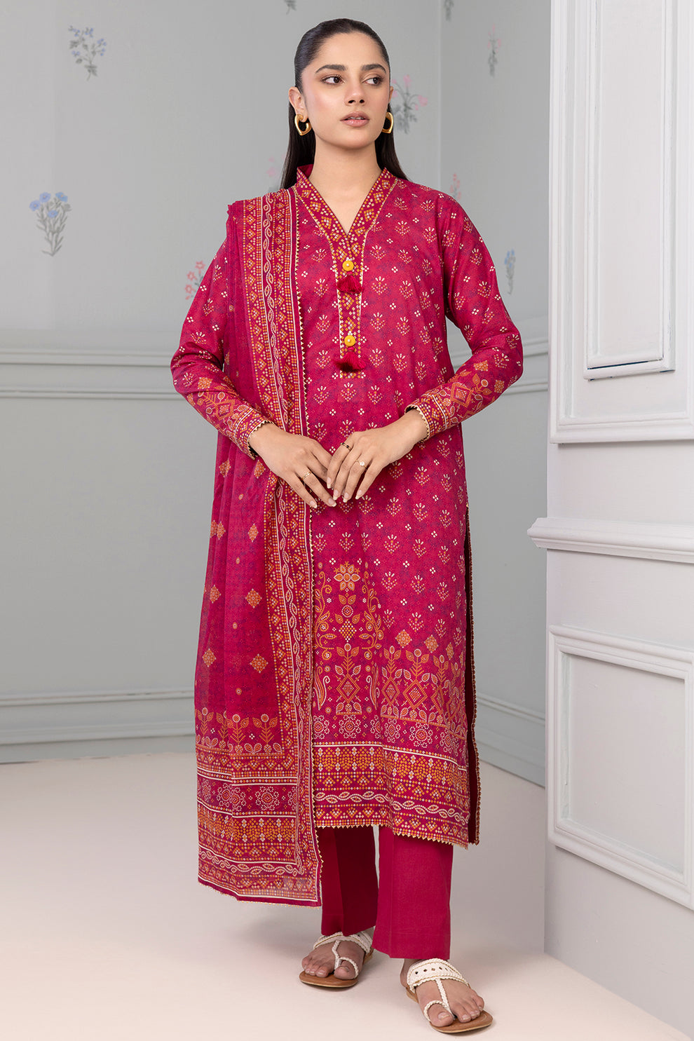 Zellbury 3 Piece Custom Stitched Suit - Pink - LB30394