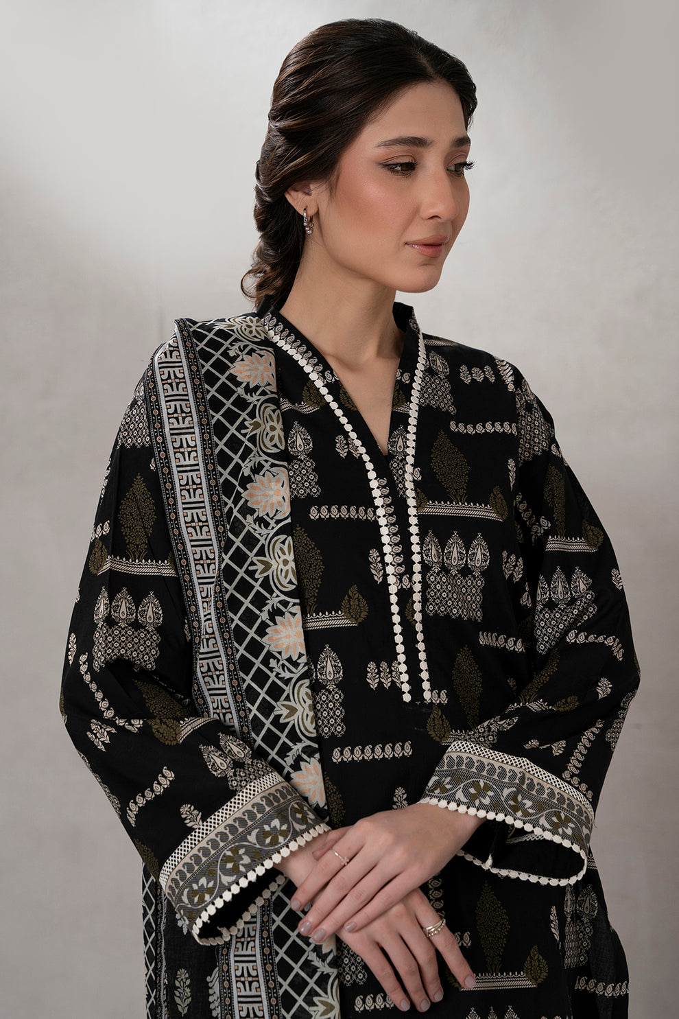 Zellbury 3 Piece Custom Stitched Suit - Black - LB30375