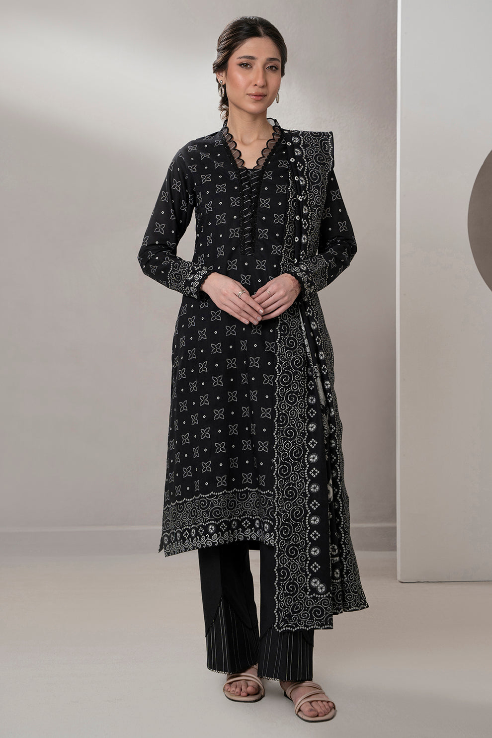 Zellbury 3 Piece Custom Stitched Suit - Black - LB30373