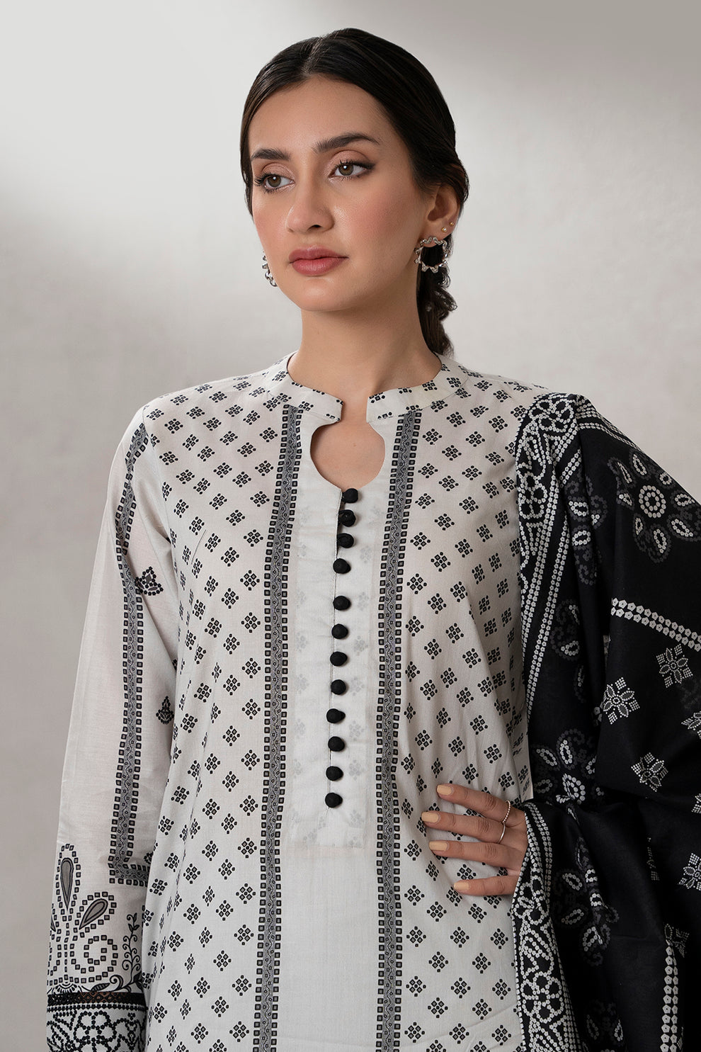 Zellbury 3 Piece Custom Stitched Suit - Off-White - LB30378