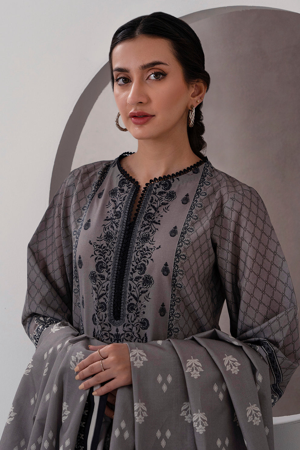 Zellbury 3 Piece Custom Stitched Suit - Gray - LB30374
