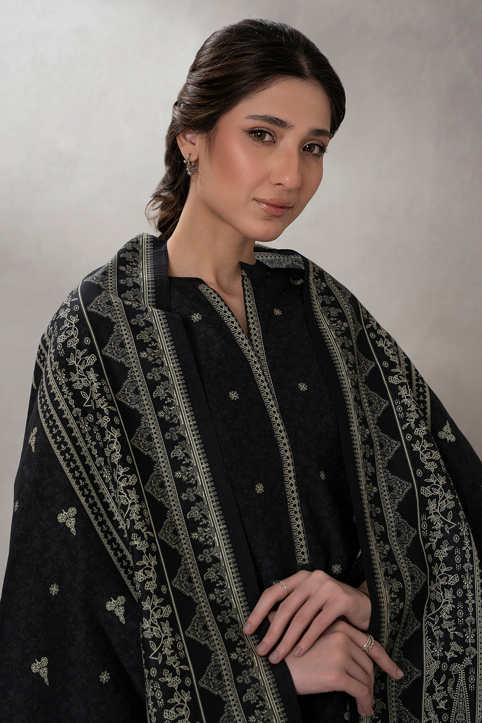 Zellbury 3 Piece Custom Stitched Suit - Black - LB30382