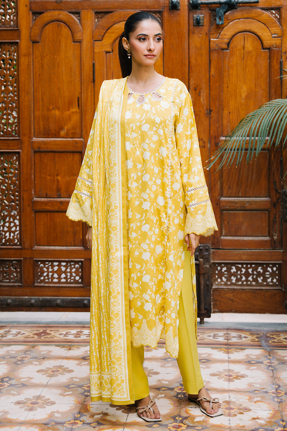 Zellbury 2 Piece Custom Stitched Suit - Yellow - LB31044