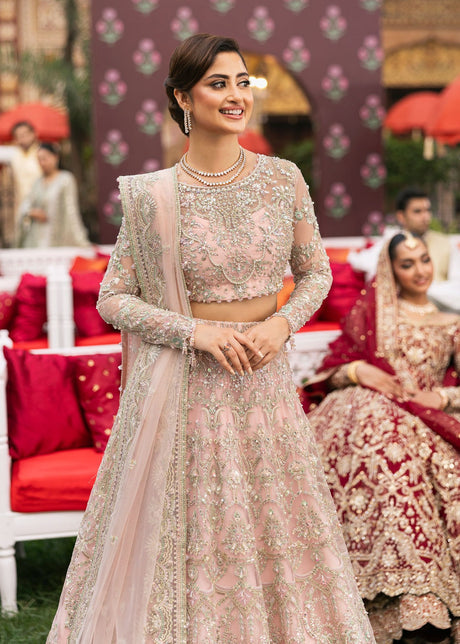 Kanwal Malik 3 Piece Custom Stitched Suit - Pink - LB288231