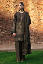 Libasco Zara Shahjahan 3 Piece Custom Stitched Suit - Green - LB288934