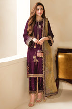 Libasco Jazmin 3 Piece Custom Stitched Suit - Purple - LB288351