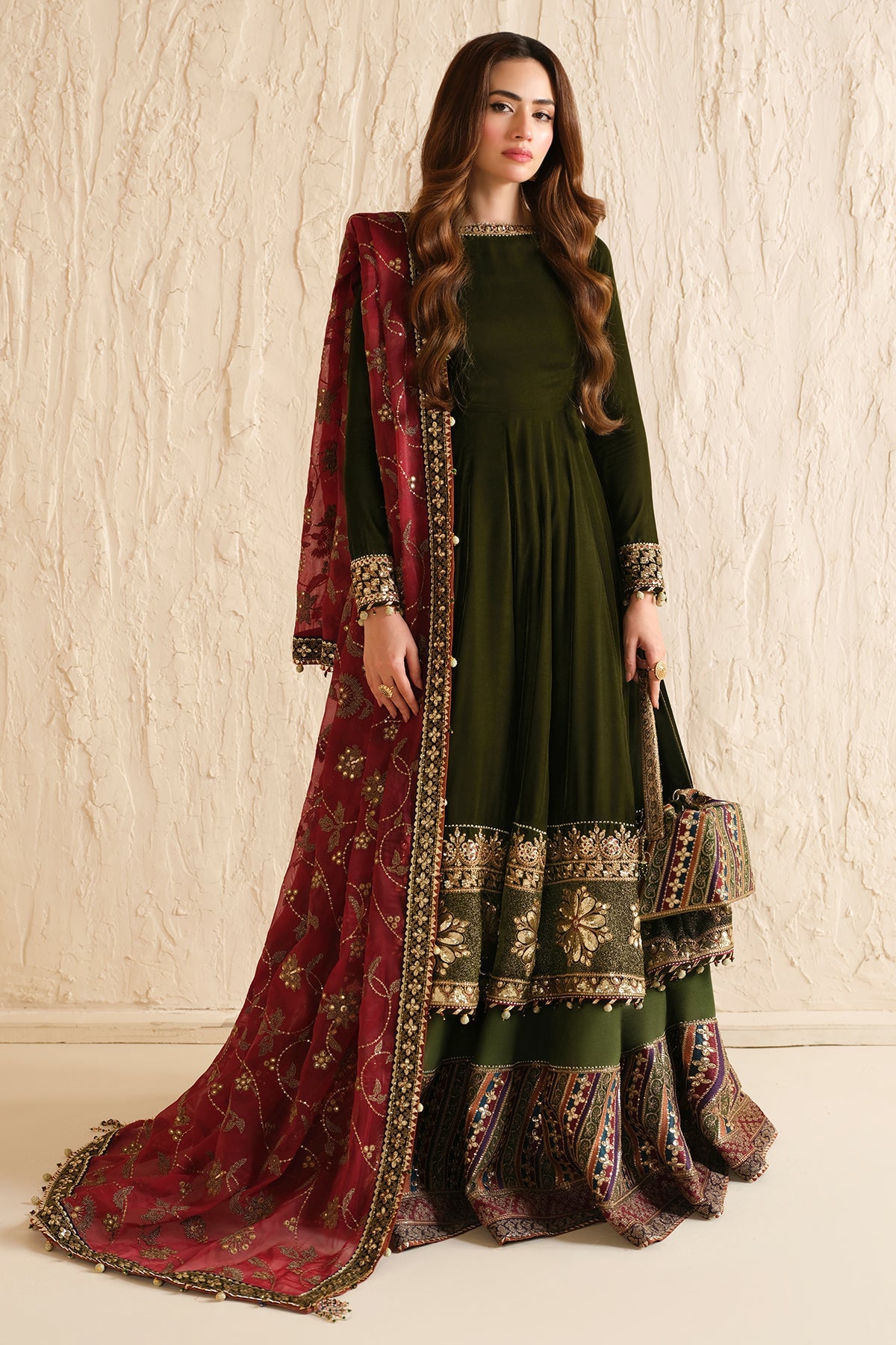 Libasco Jazmin 3 Piece Custom Stitched Suit - Green - LB288340