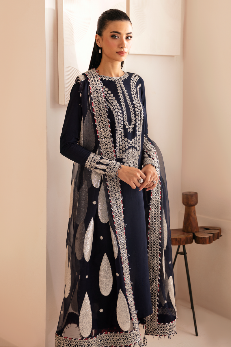 Jazmin 3 Piece Custom Stitched Suit - Blue - LB287809