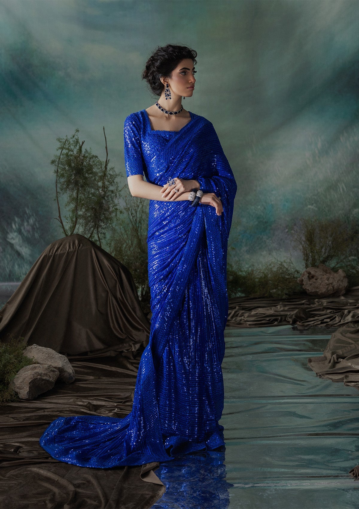 AIK 2 Piece Custom Stitched Suit - Blue - LB30778