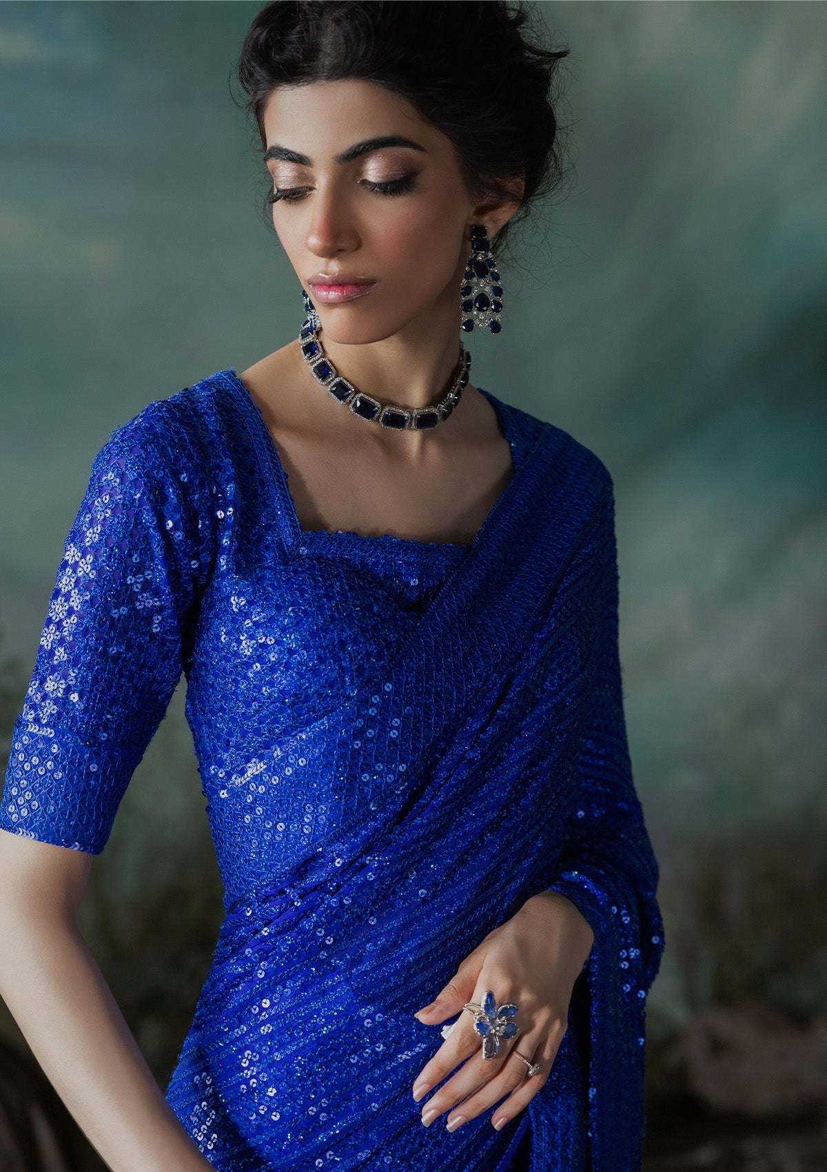 AIK 2 Piece Custom Stitched Suit - Blue - LB30778