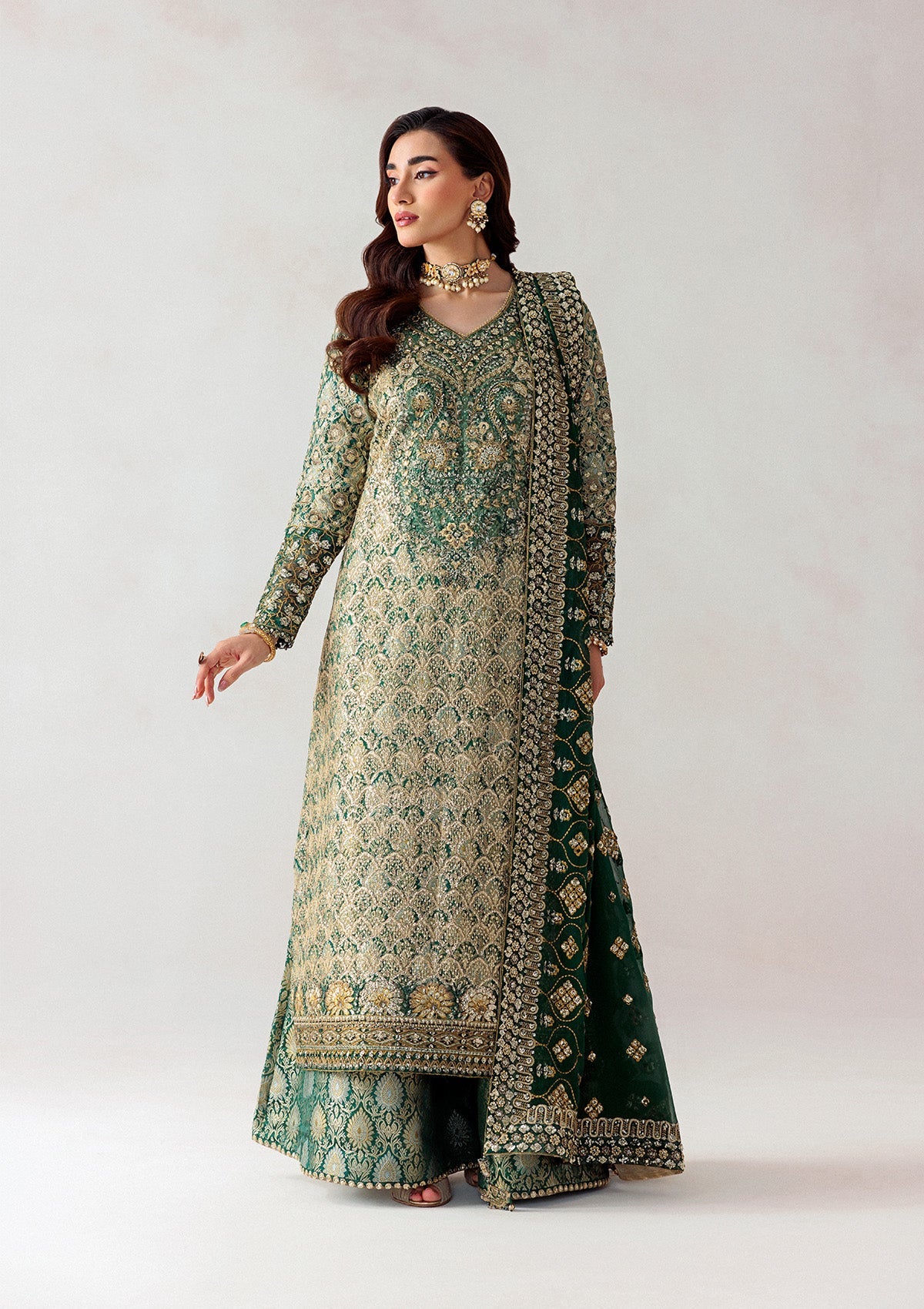 AIK 3 Piece Custom Stitched Suit - Green - LB30771