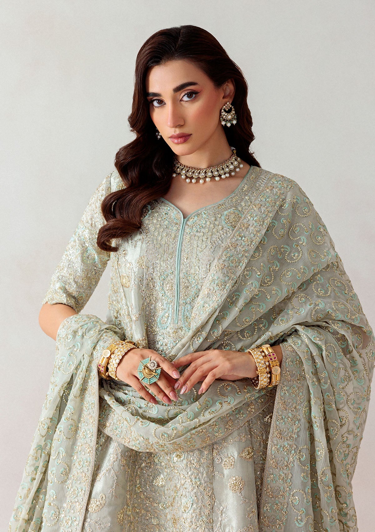 AIK 3 Piece Custom Stitched Suit - White - LB30773