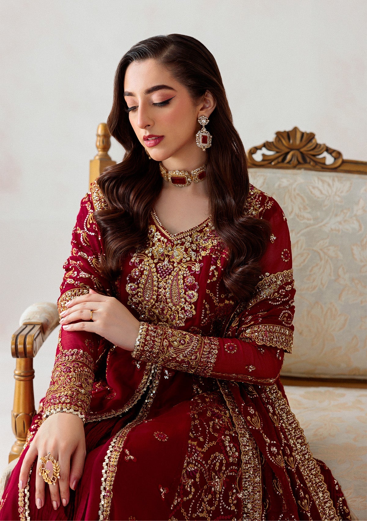 AIK 3 Piece Custom Stitched Suit - Red - LB30776