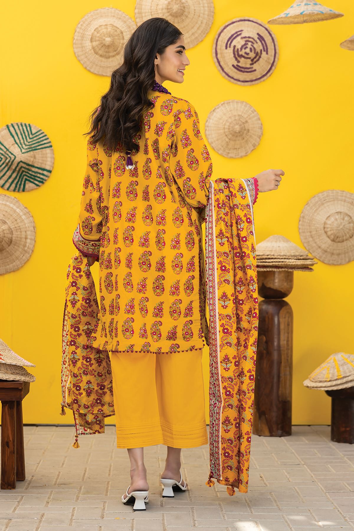 Khaadi 3 Piece Custom Stitched Suit - Yellow - LB285538