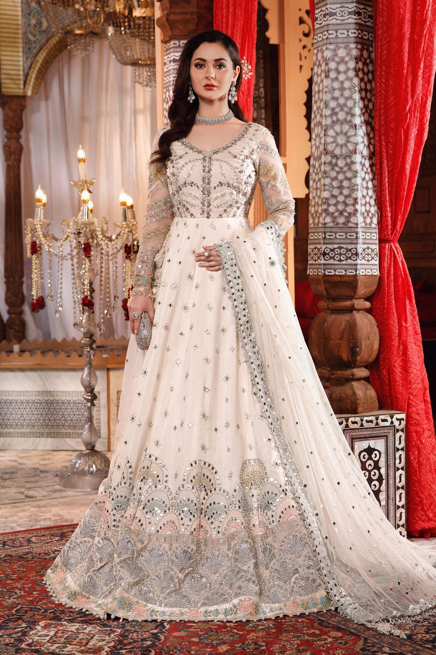 Maria.B 3 Piece Custom Stitched Suit - Off-White - LB24354