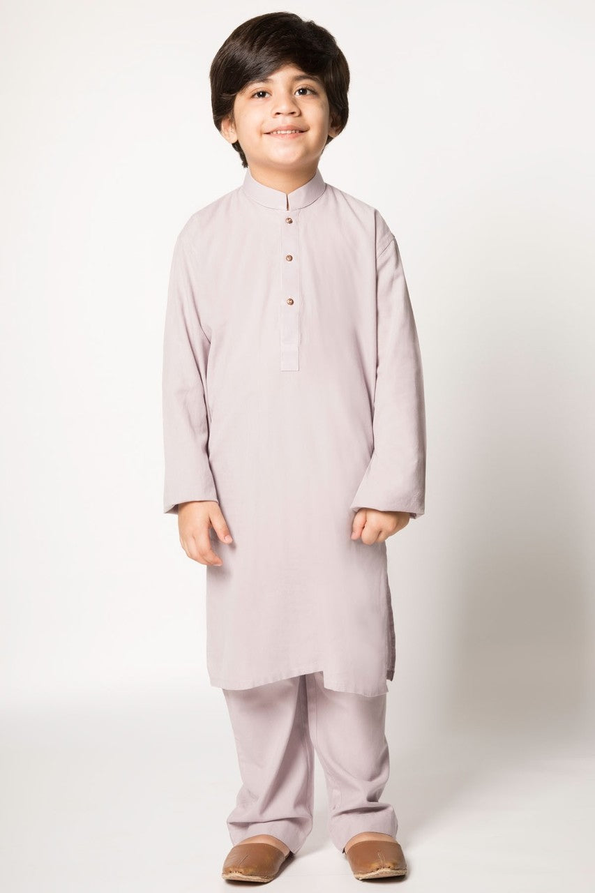 Ready to Wear Kurta Pajama For Boys - Mauve - LB1596