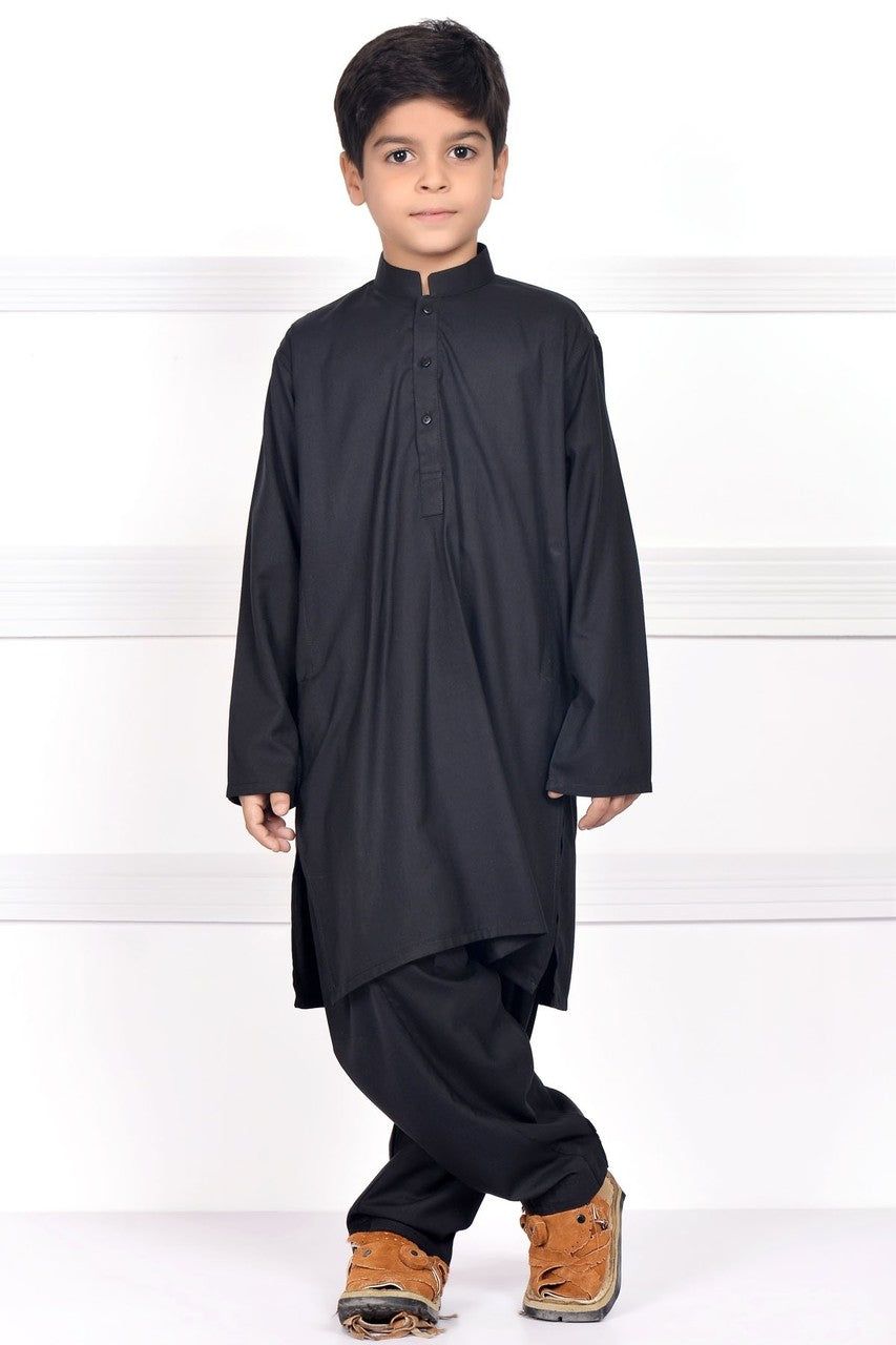 Ready to Wear Kurta Pajama For Boys - Black - LB1600