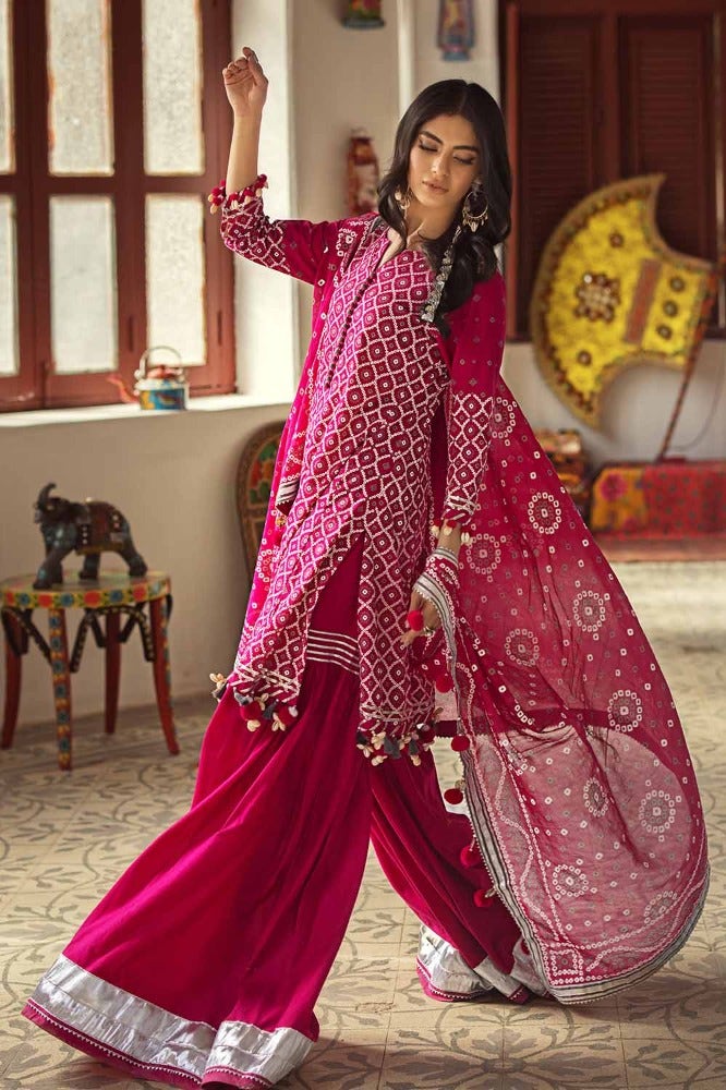 Gul Ahmed 3 Piece Custom Stitched Suit - Purple - LB286363