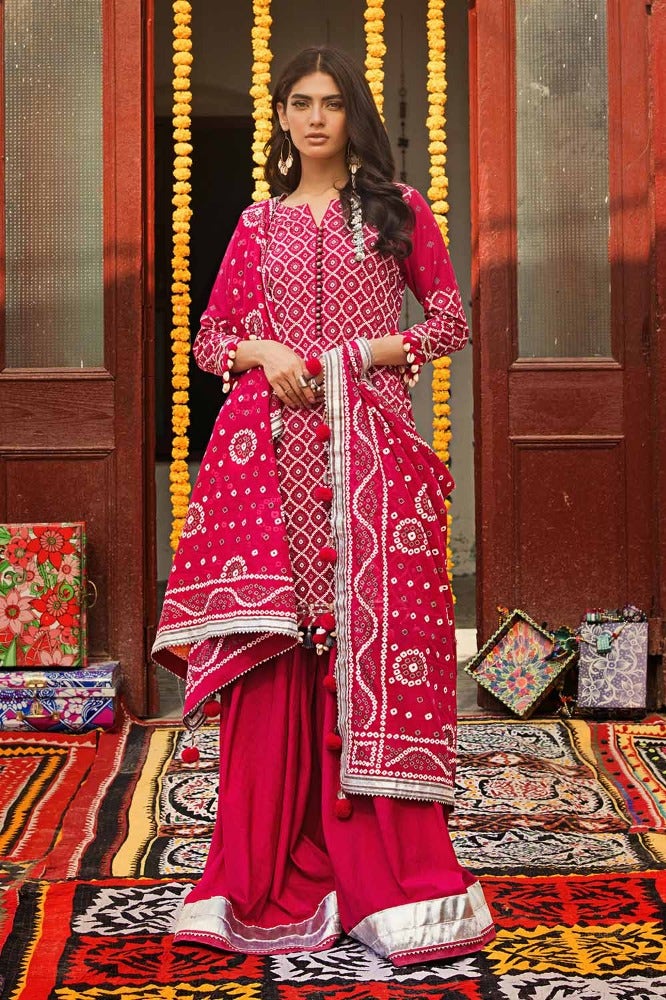 Gul Ahmed 3 Piece Custom Stitched Suit - Purple - LB286363