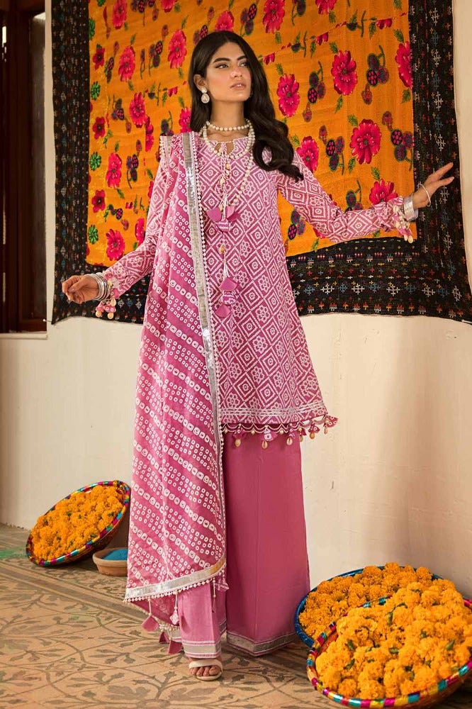 Gul Ahmed 3 Piece Custom Stitched Suit - Purple - LB286365