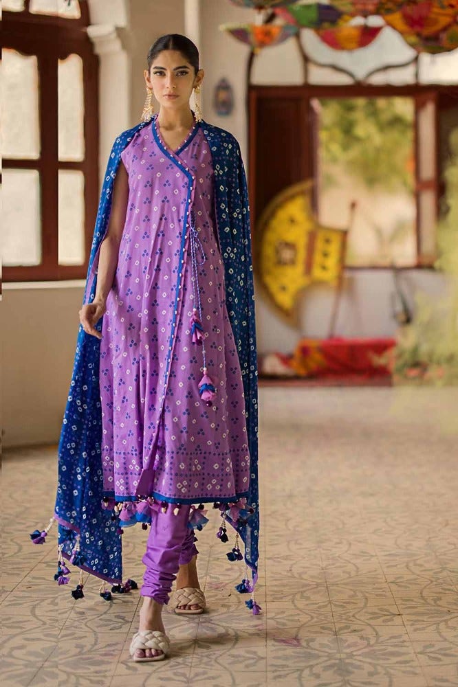 Gul Ahmed 3 Piece Custom Stitched Suit - Purple - LB286339