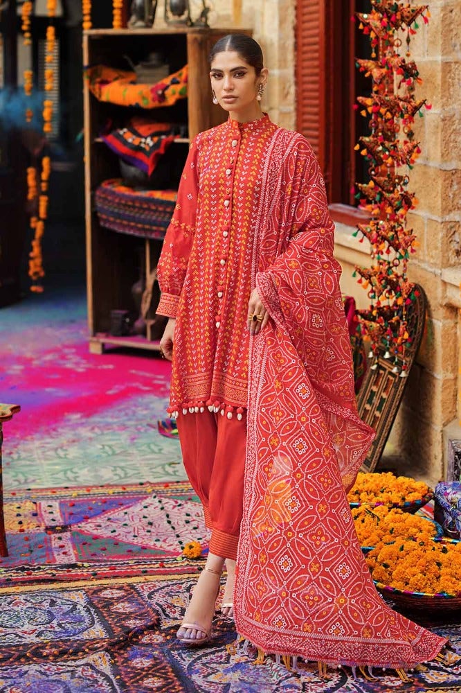 Gul Ahmed 3 Piece Custom Stitched Suit - Pink - LB286341