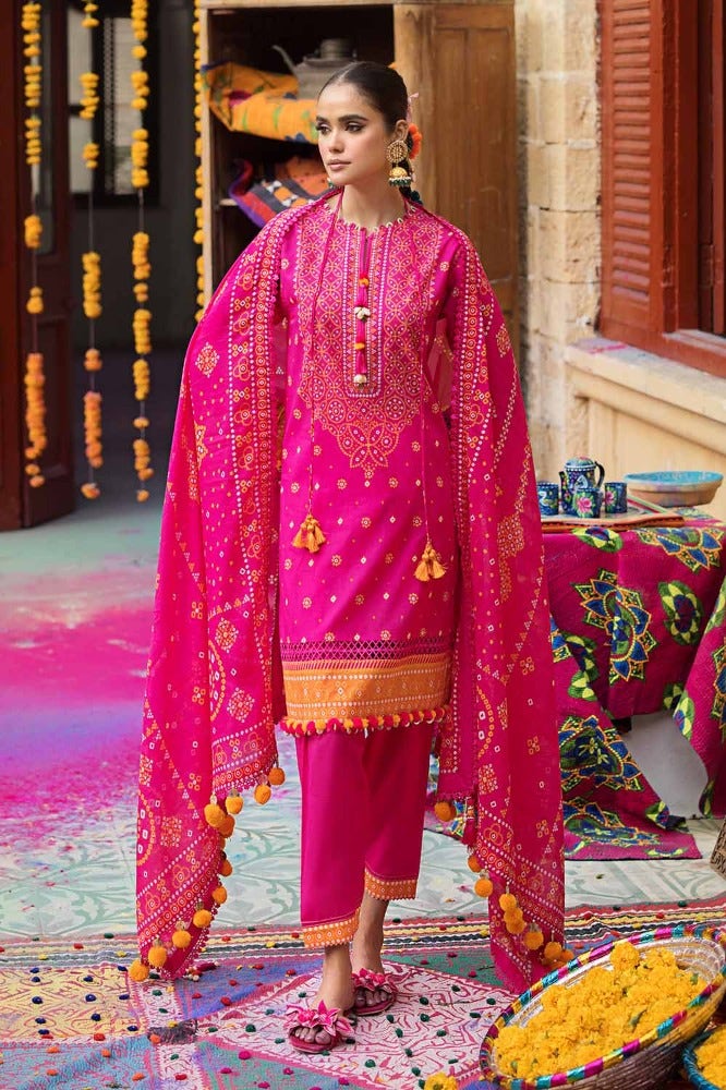 Gul Ahmed 3 Piece Custom Stitched Suit - Pink - LB286357