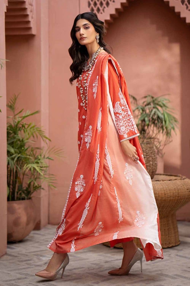 Gul Ahmed 3 Piece Custom Stitched Suit - Pink - LB286213