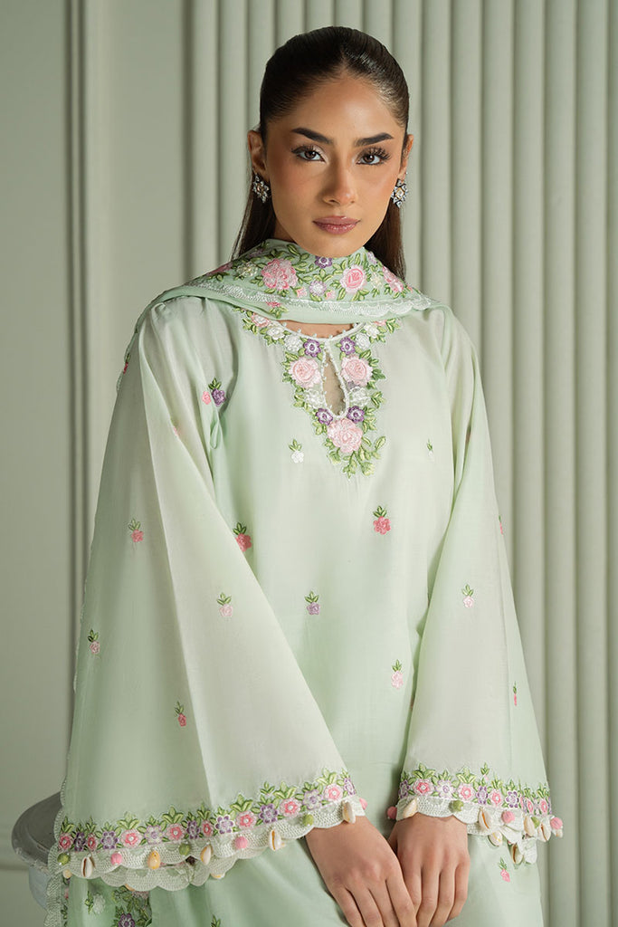 Cross Stitch 3 Piece Custom Stitched Suit - Green - LB29073