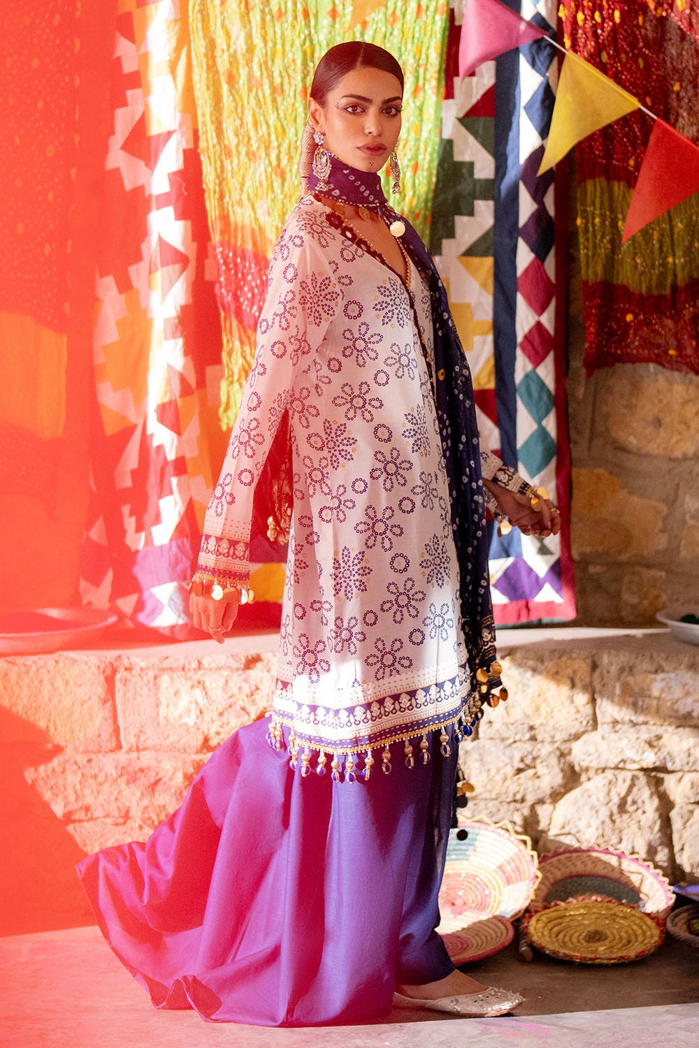 Gul Ahmed 3 Piece Custom Stitched Suit - Purple - LB29171